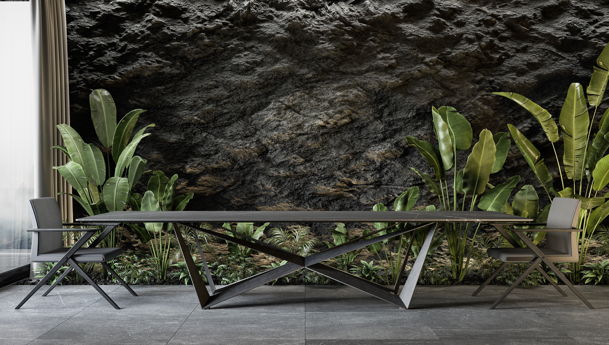 Interior showing example of biophilic design