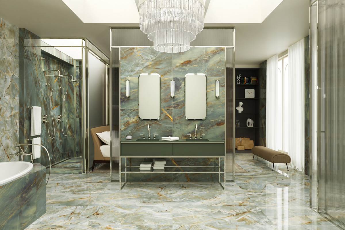 DomuS3D project of the month april 2022 hotel suite created in partnership with Gessi
